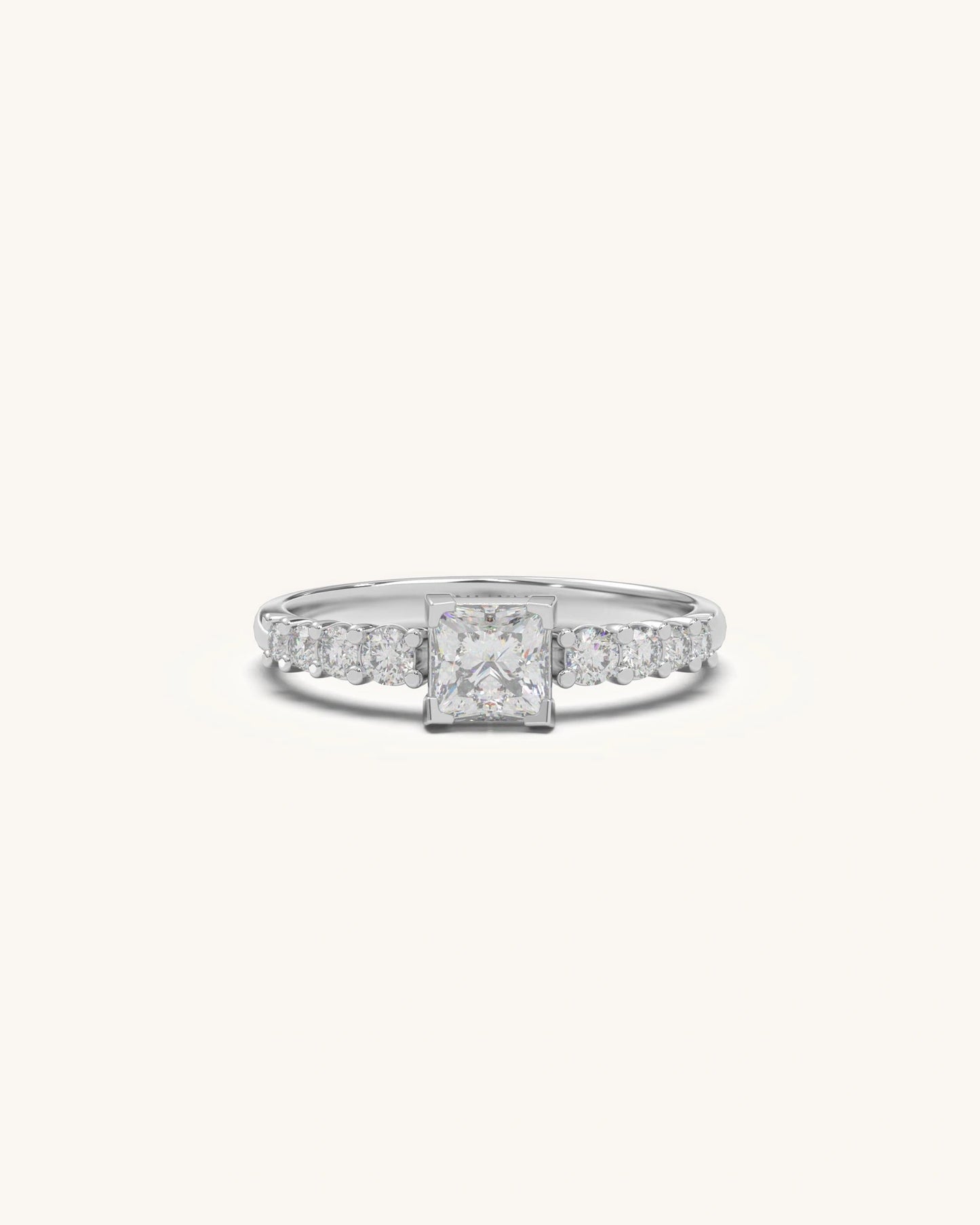 Princess Solitaire Ring