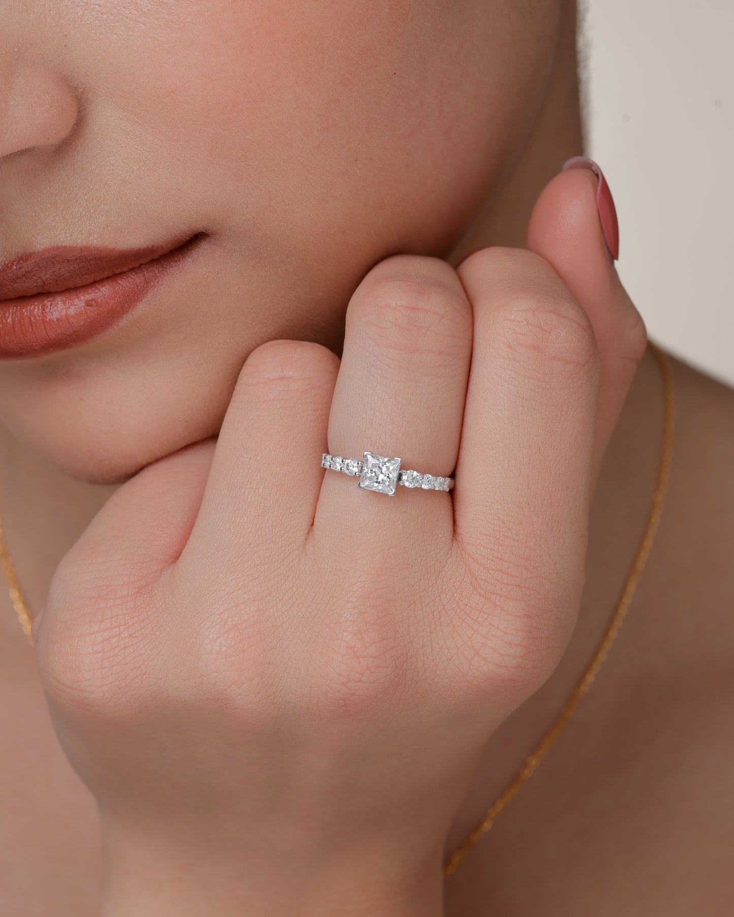Princess Solitaire Ring