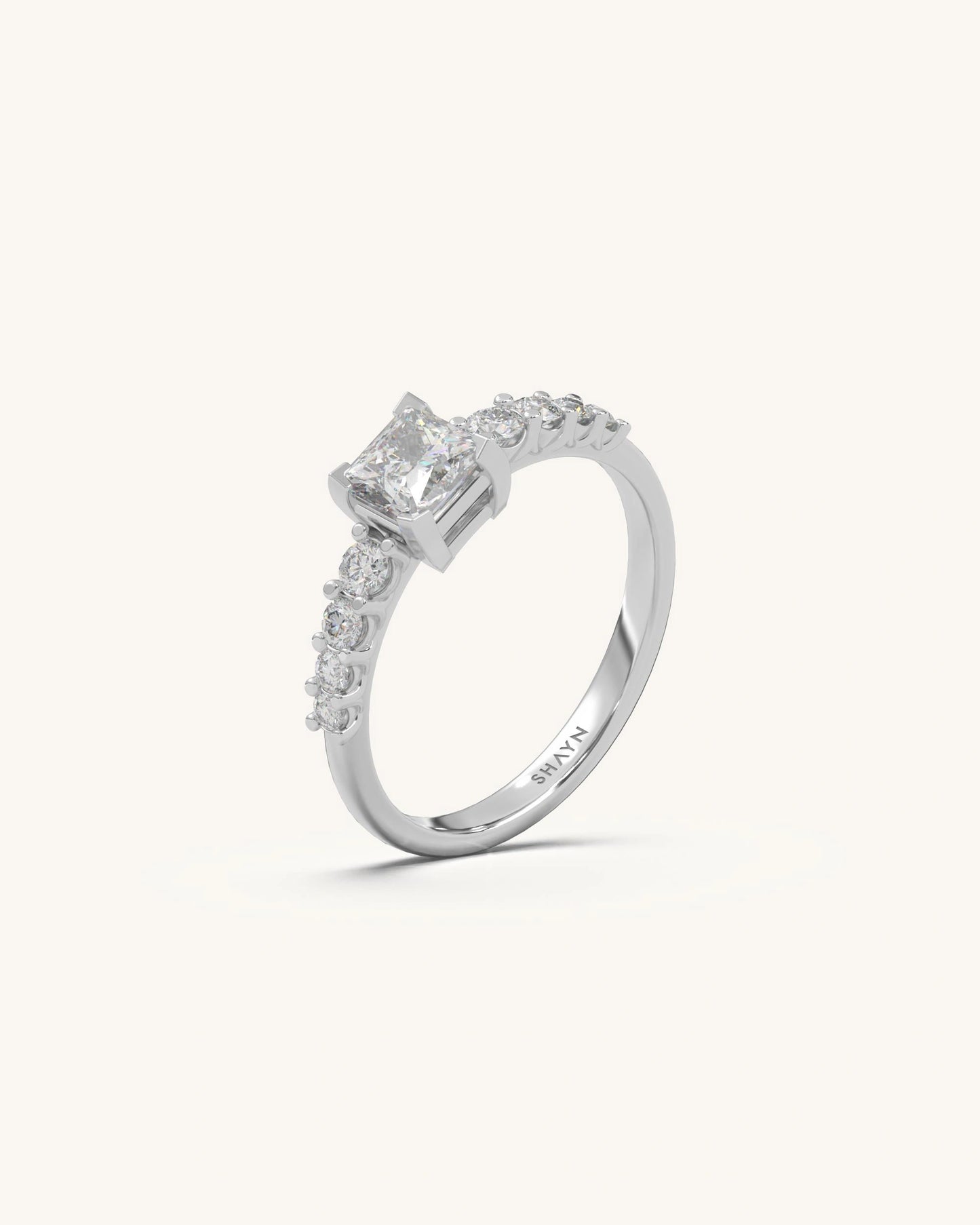 Princess Solitaire Ring