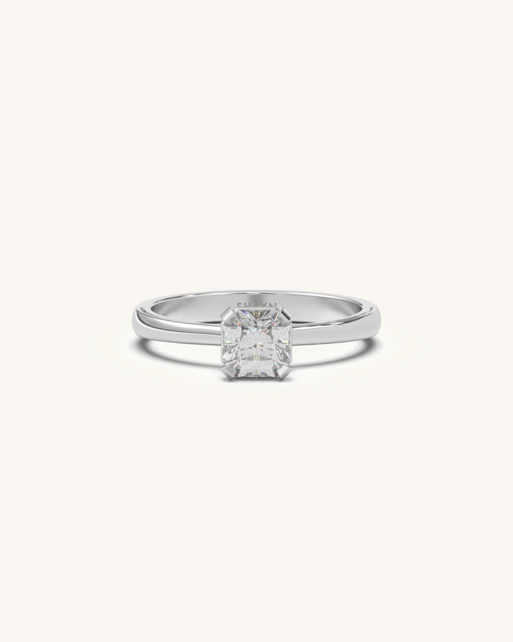 Asscher Solitaire Ring