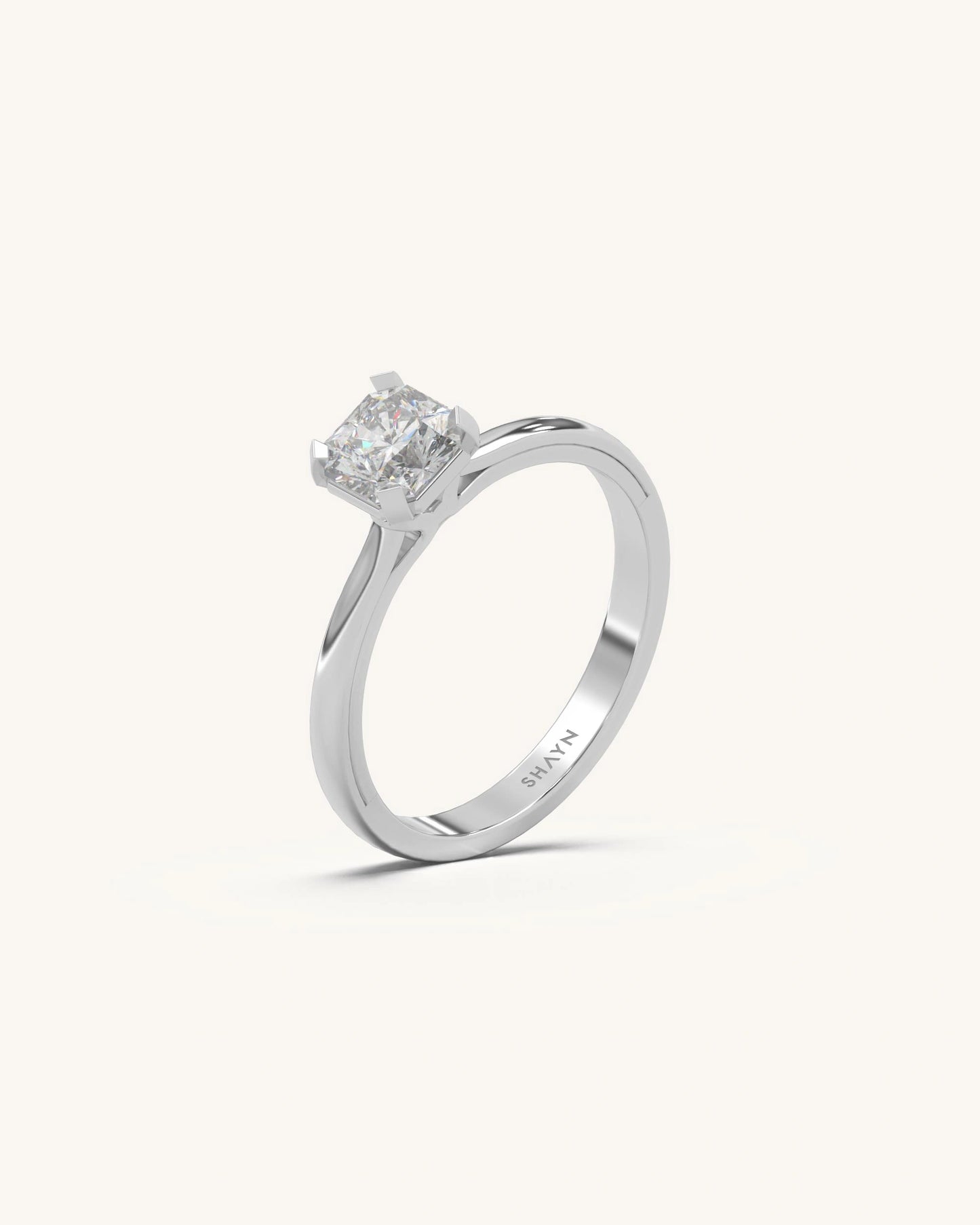 Asscher Solitaire Ring