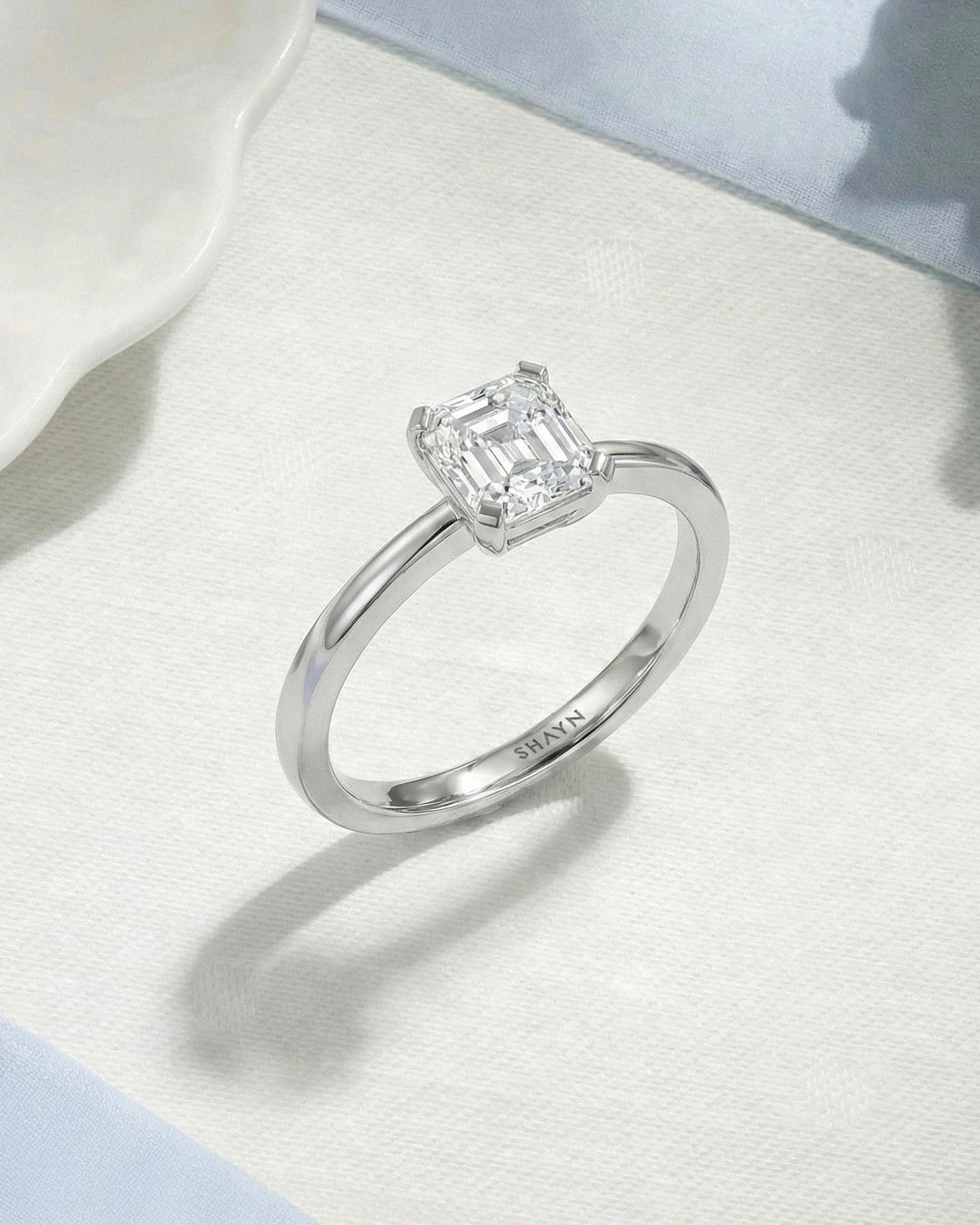 Asscher Solitaire Ring