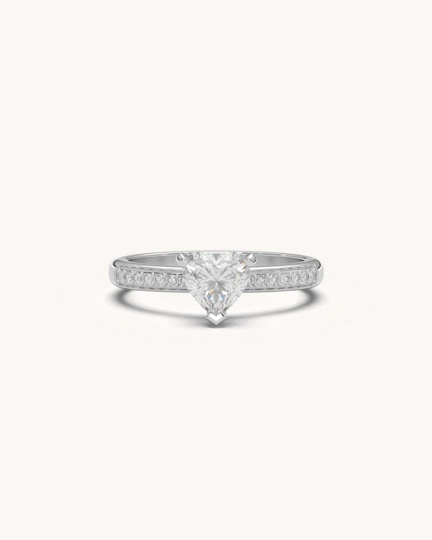 Heart Solitaire Ring