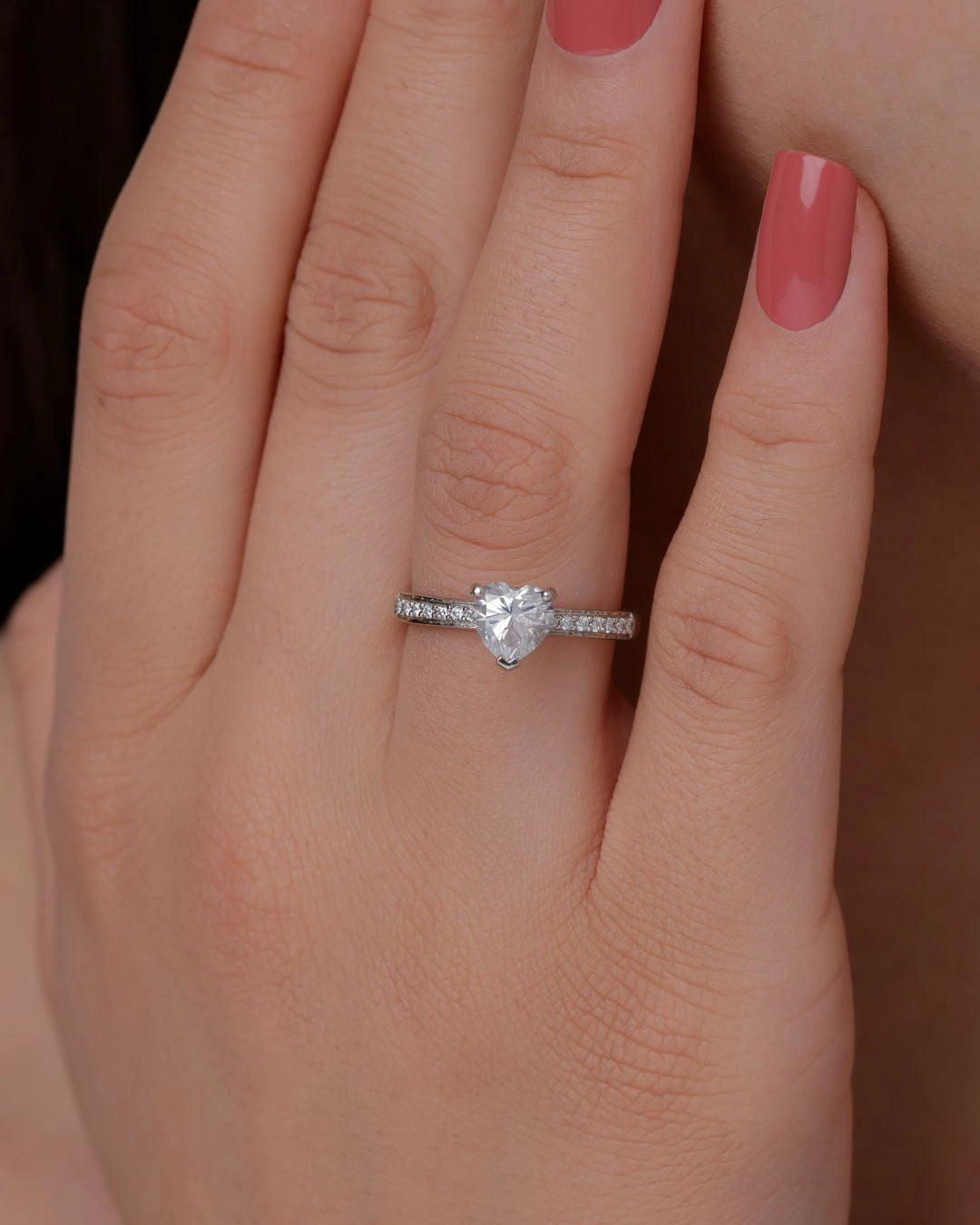 Heart Solitaire Ring