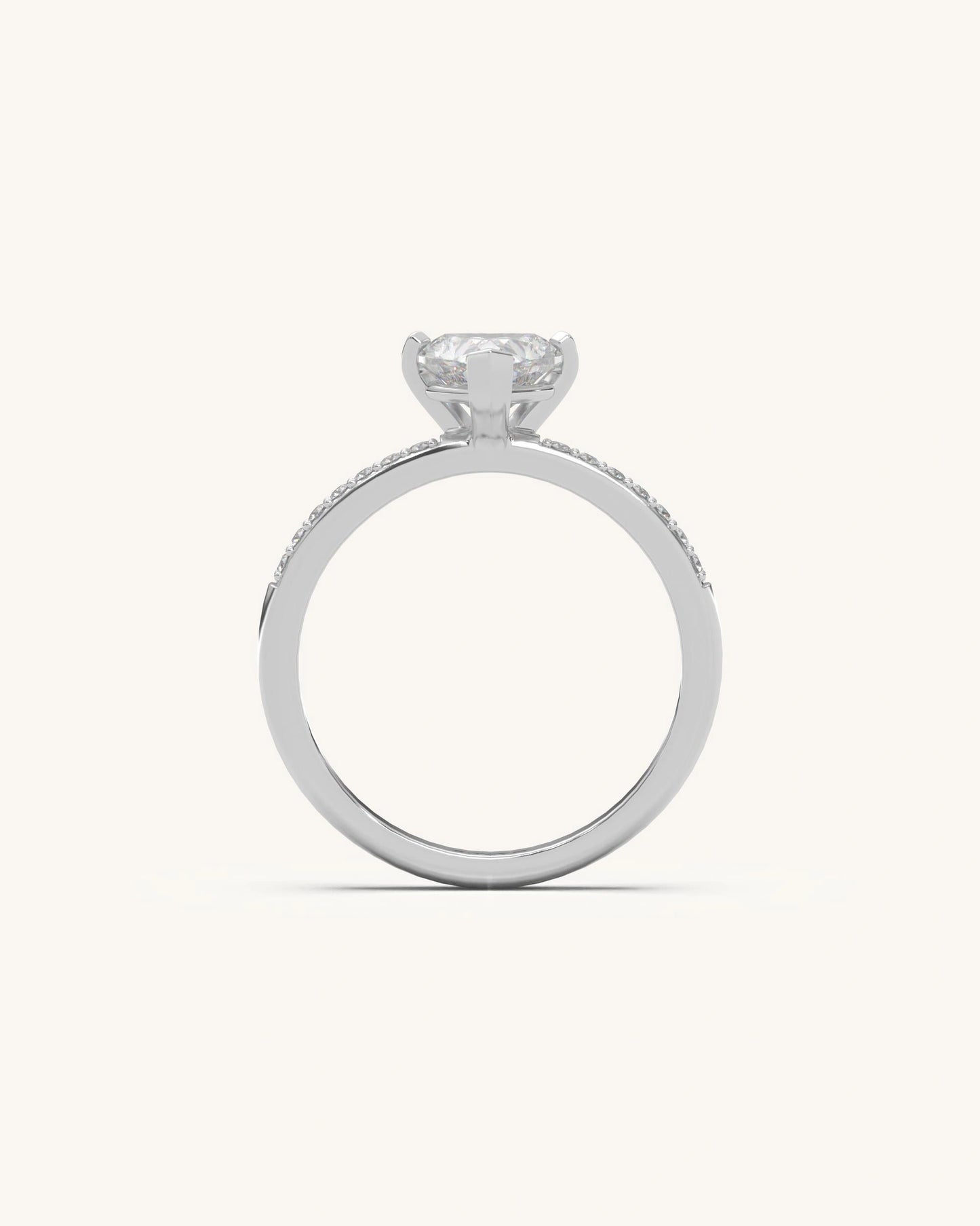 Heart Solitaire Ring