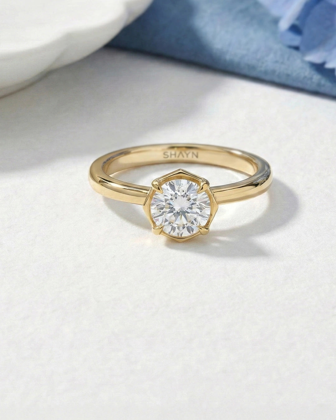 Round Modern Solitaire Ring