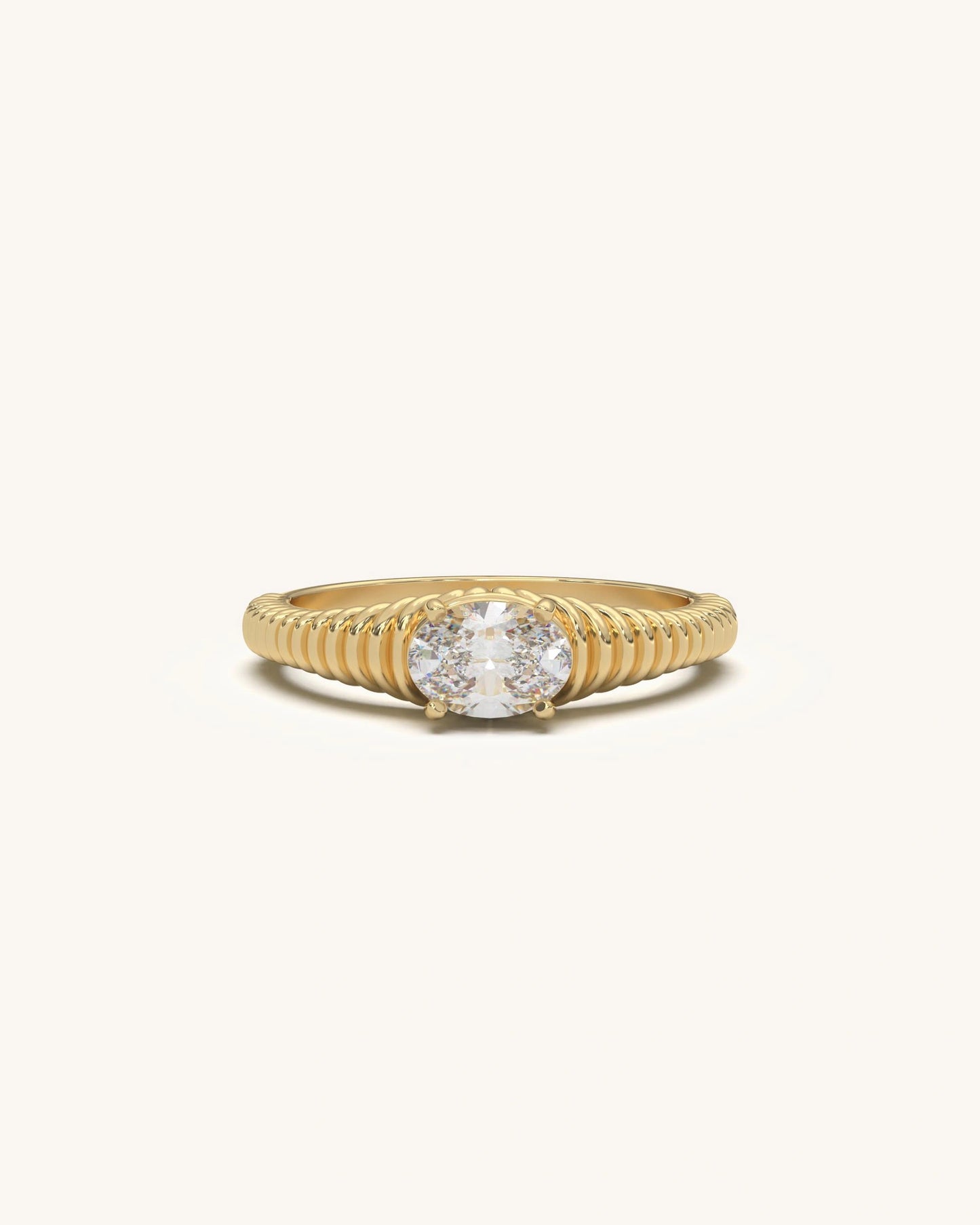 Oval Designer Solitaire Ring