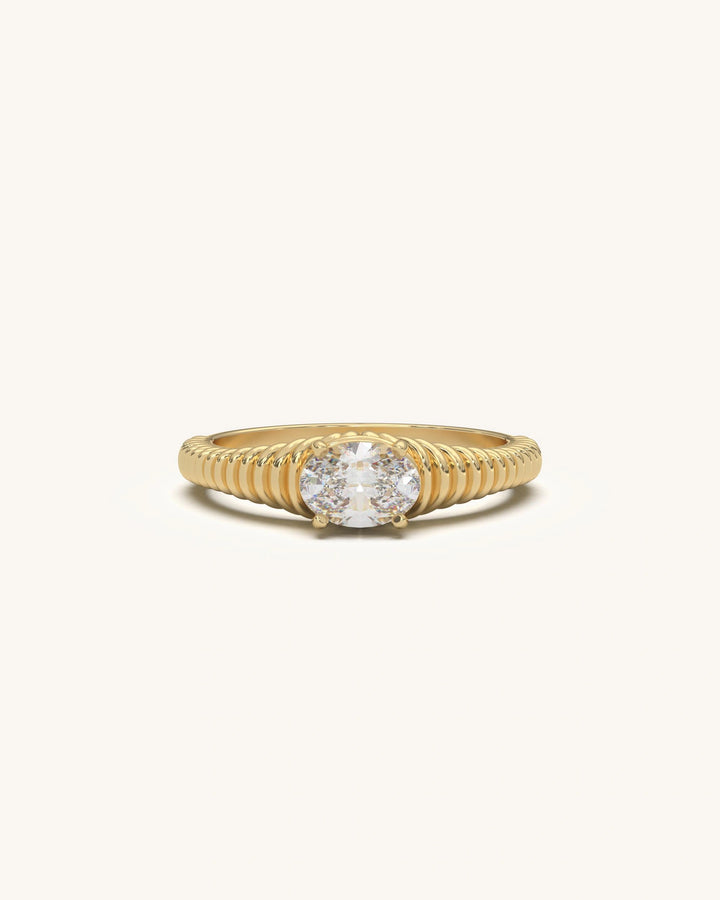 Oval Designer Solitaire Ring