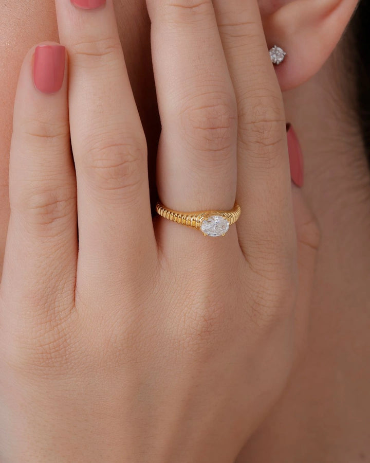 Oval Designer Solitaire Ring