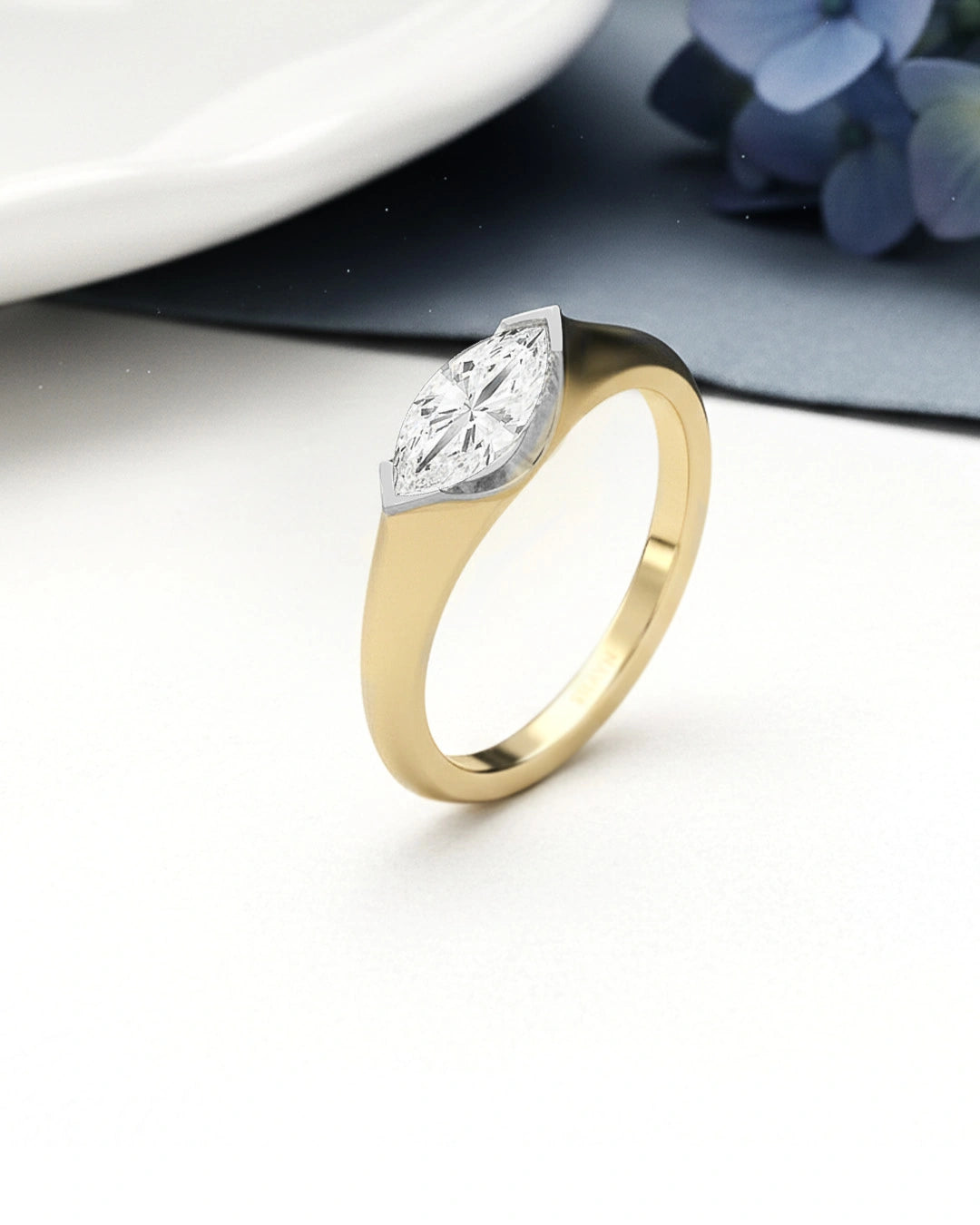 Marquise Modern Solitaire Ring