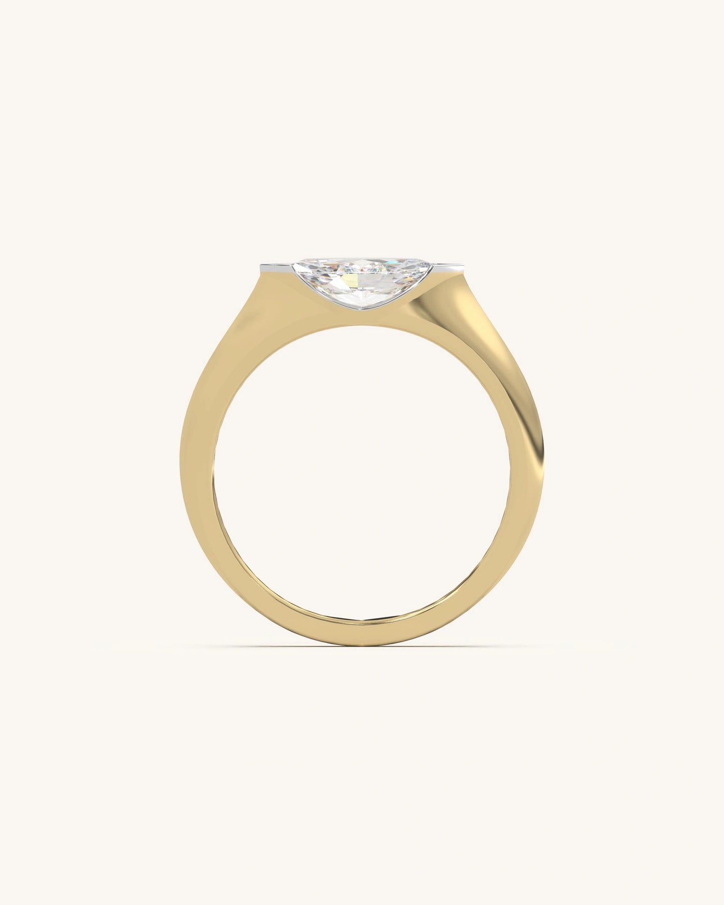 Marquise Modern Solitaire Ring