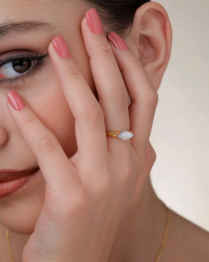 Marquise Modern Solitaire Ring