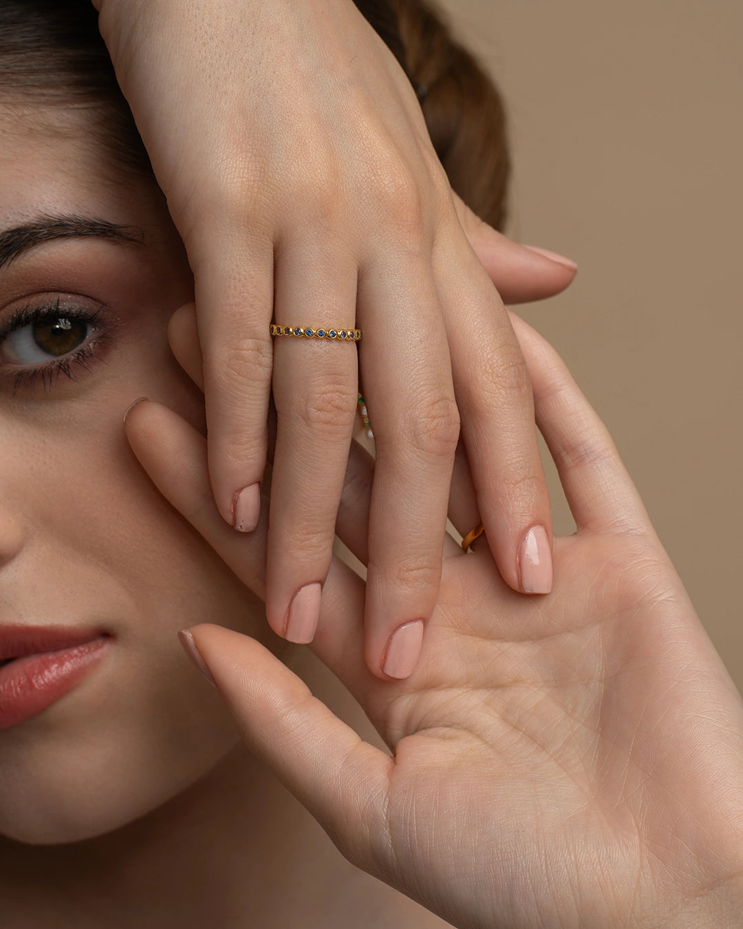 Blue Stone Band Ring