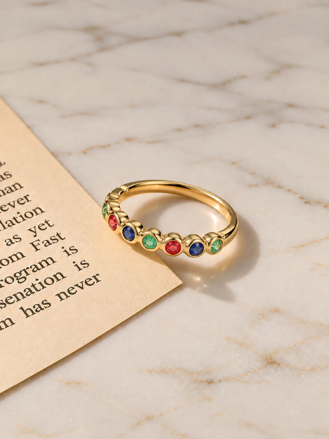 Rainbow Stone Ring