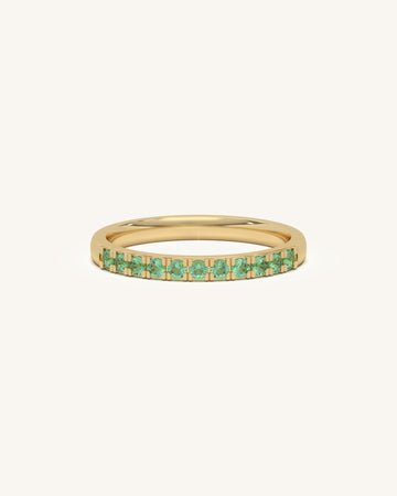 Green Classic Band Ring
