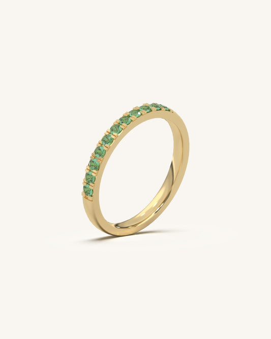 Green Classic Band Ring