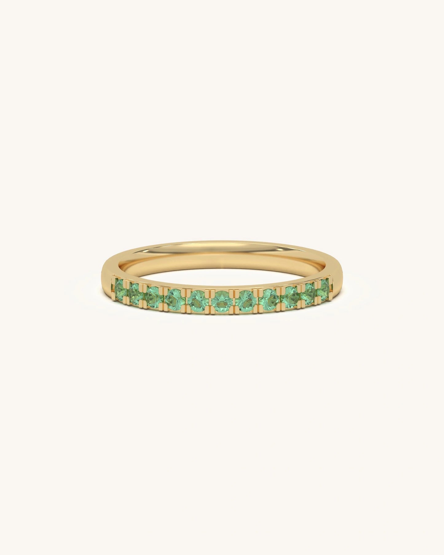 Green Classic Band Ring