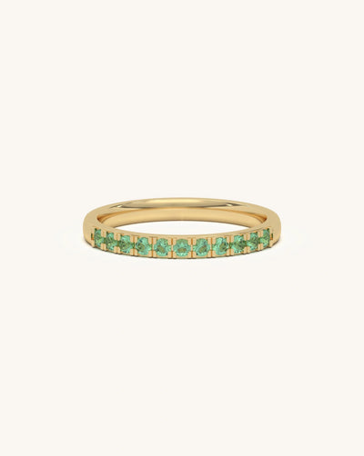 Green Classic Band Ring