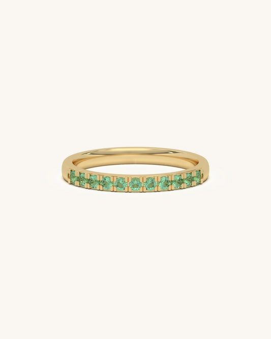 Green Classic Band Ring