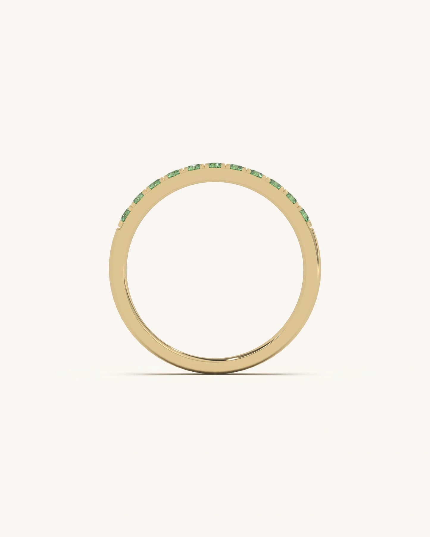 Green Classic Band Ring