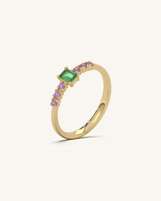 Emerald Cut Gem Ring
