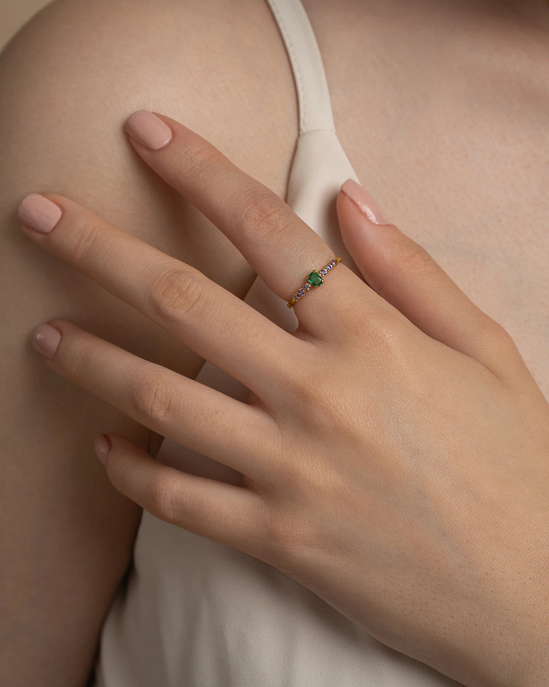 Emerald Cut Gem Ring