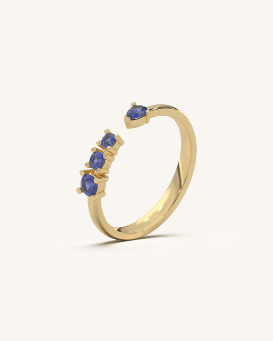 Blue Split Shank Ring