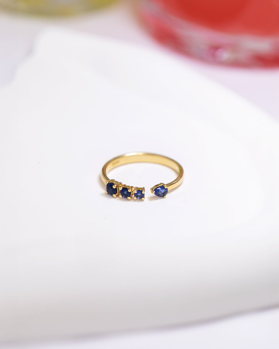 Blue Split Shank Ring