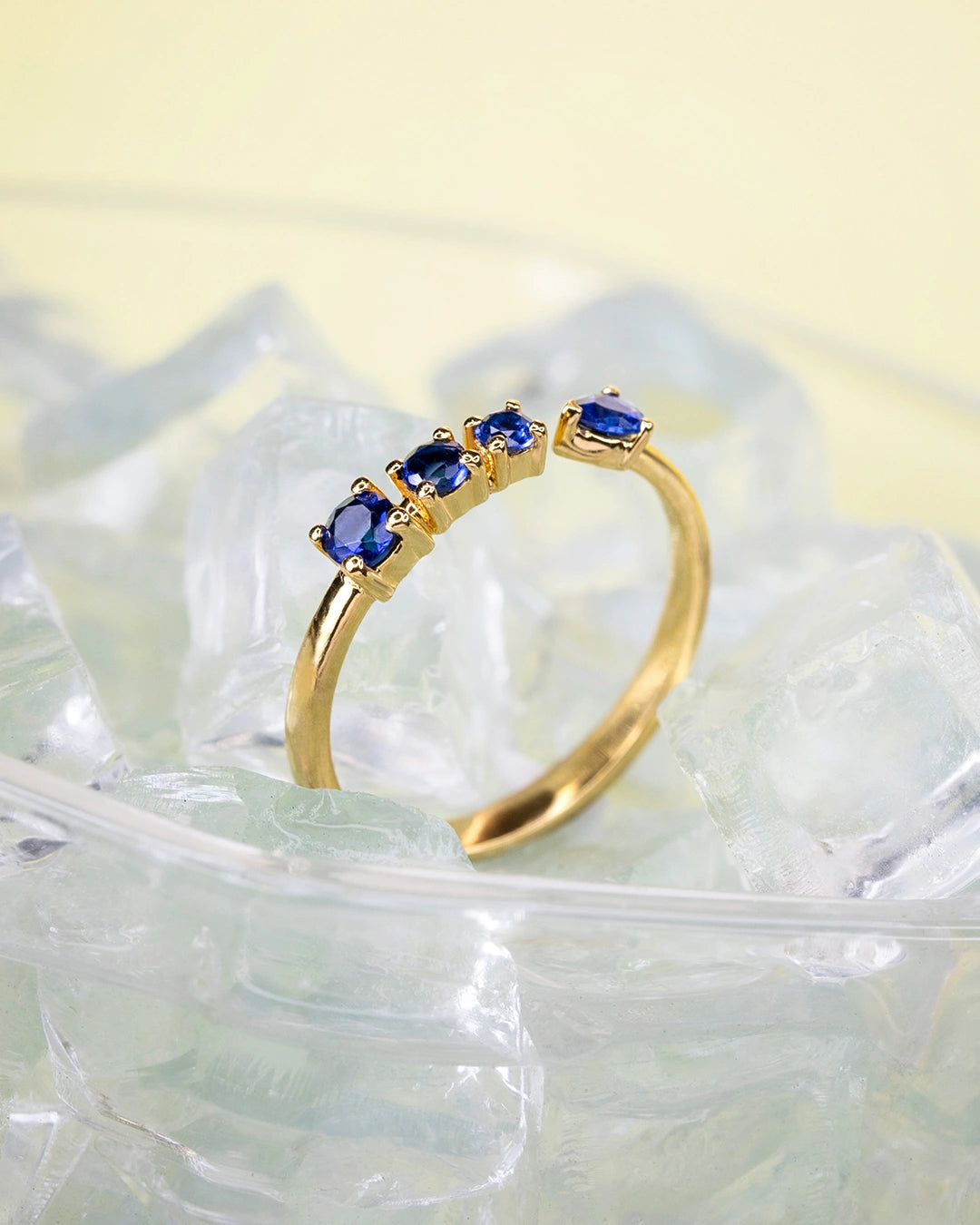 Blue Split Shank Ring