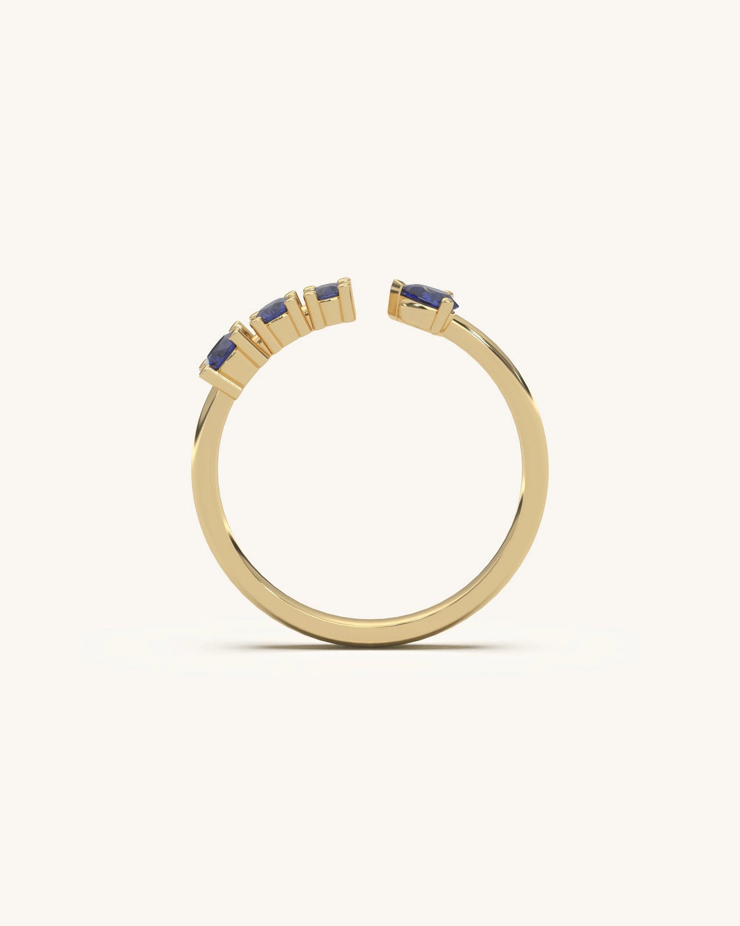 Blue Split Shank Ring