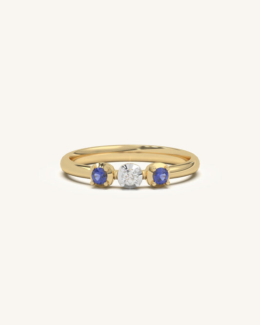 Triple Stone Accent Ring
