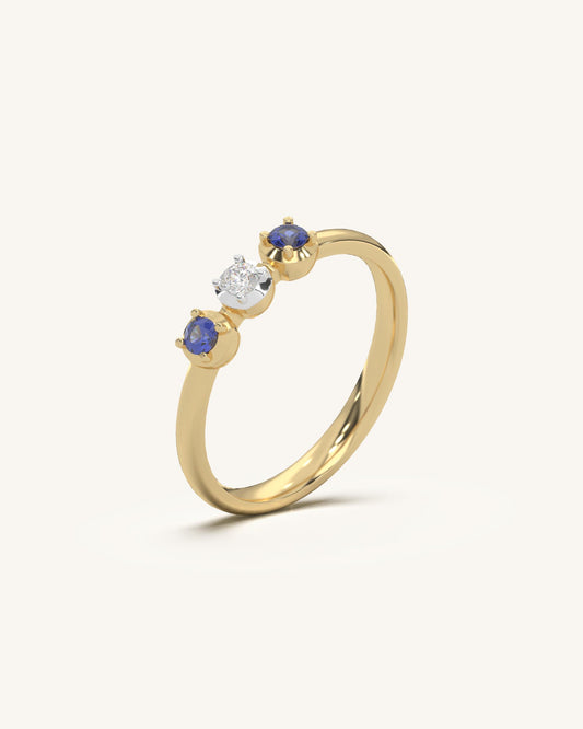 Triple Stone Accent Ring