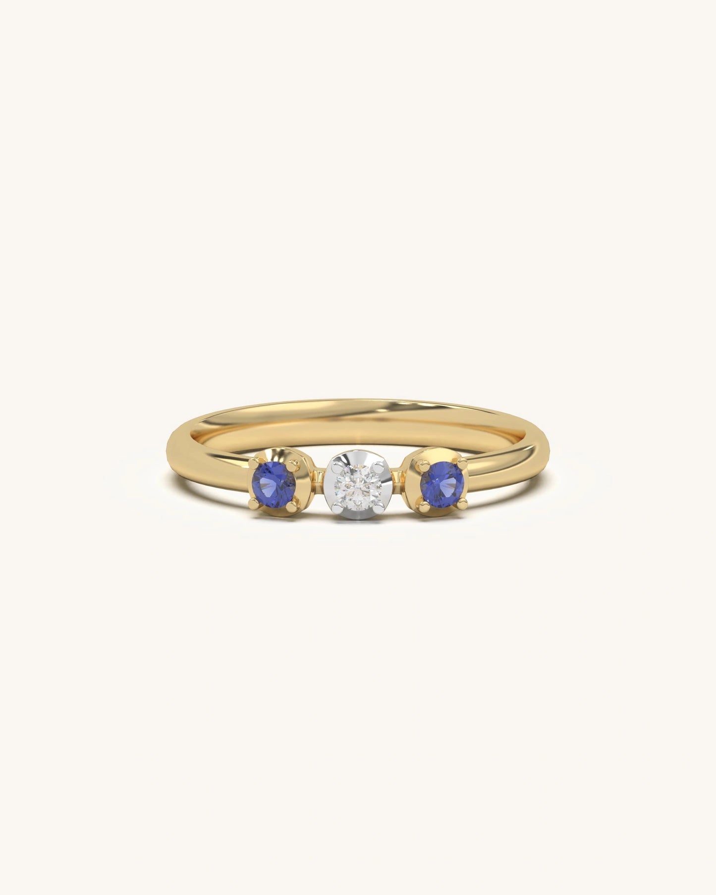 Triple Stone Accent Ring