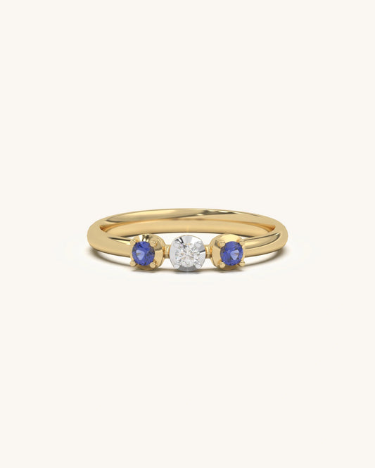 Triple Stone Accent Ring