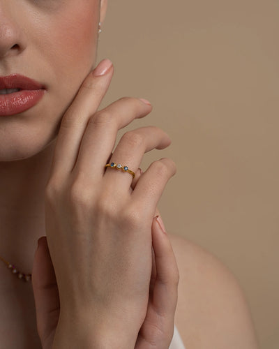 Triple Stone Accent Ring