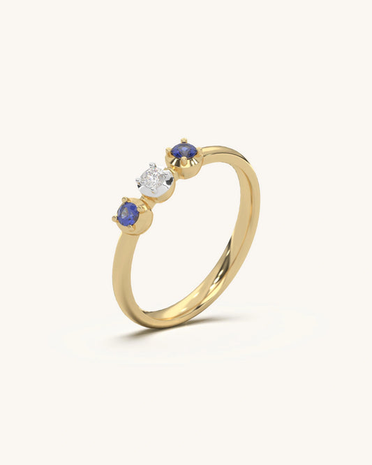 Triple Stone Accent Ring