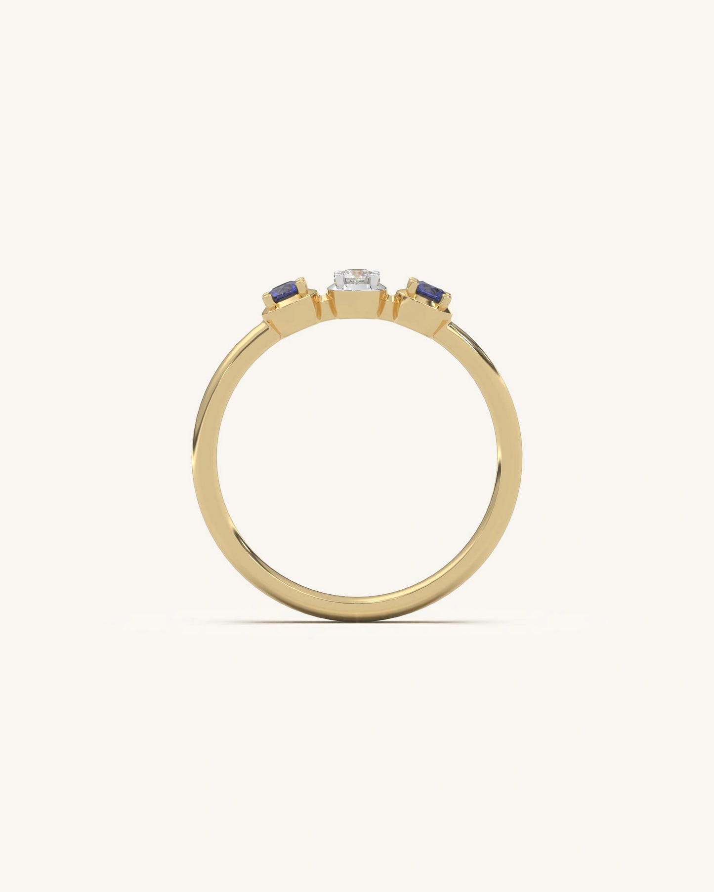 Triple Stone Accent Ring