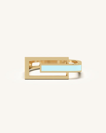 Frame Curve Enamel Ring