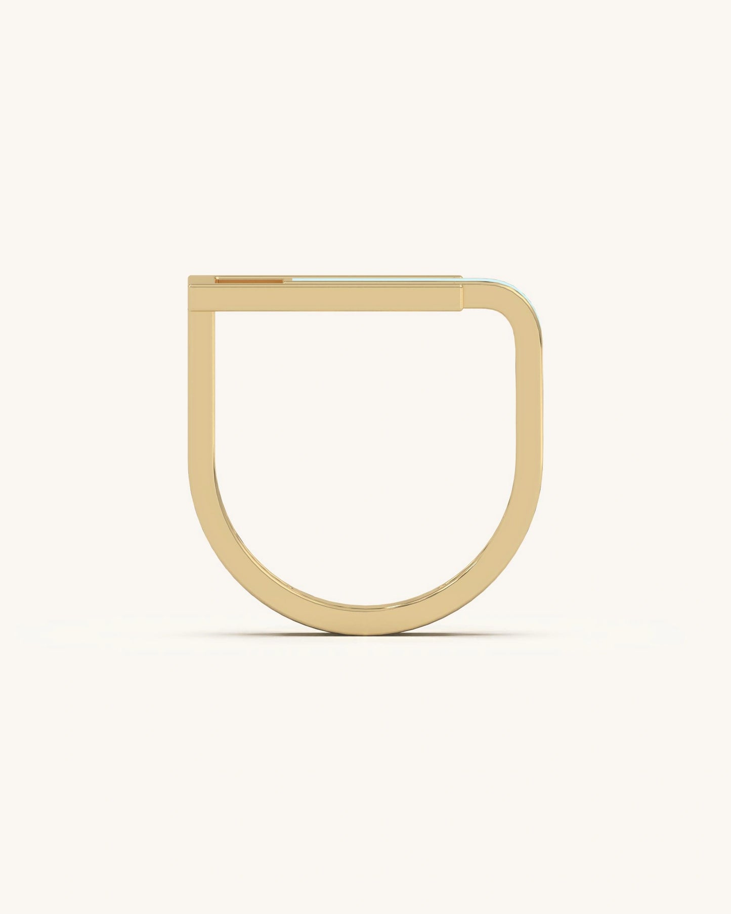 Frame Curve Enamel Ring