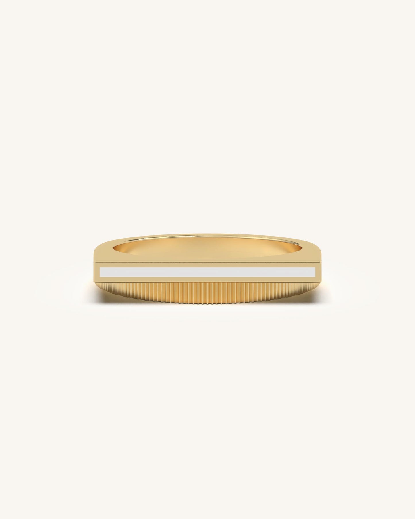 White Enamel Ring