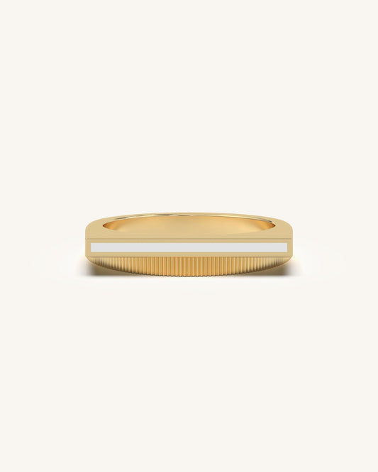 White Enamel Ring