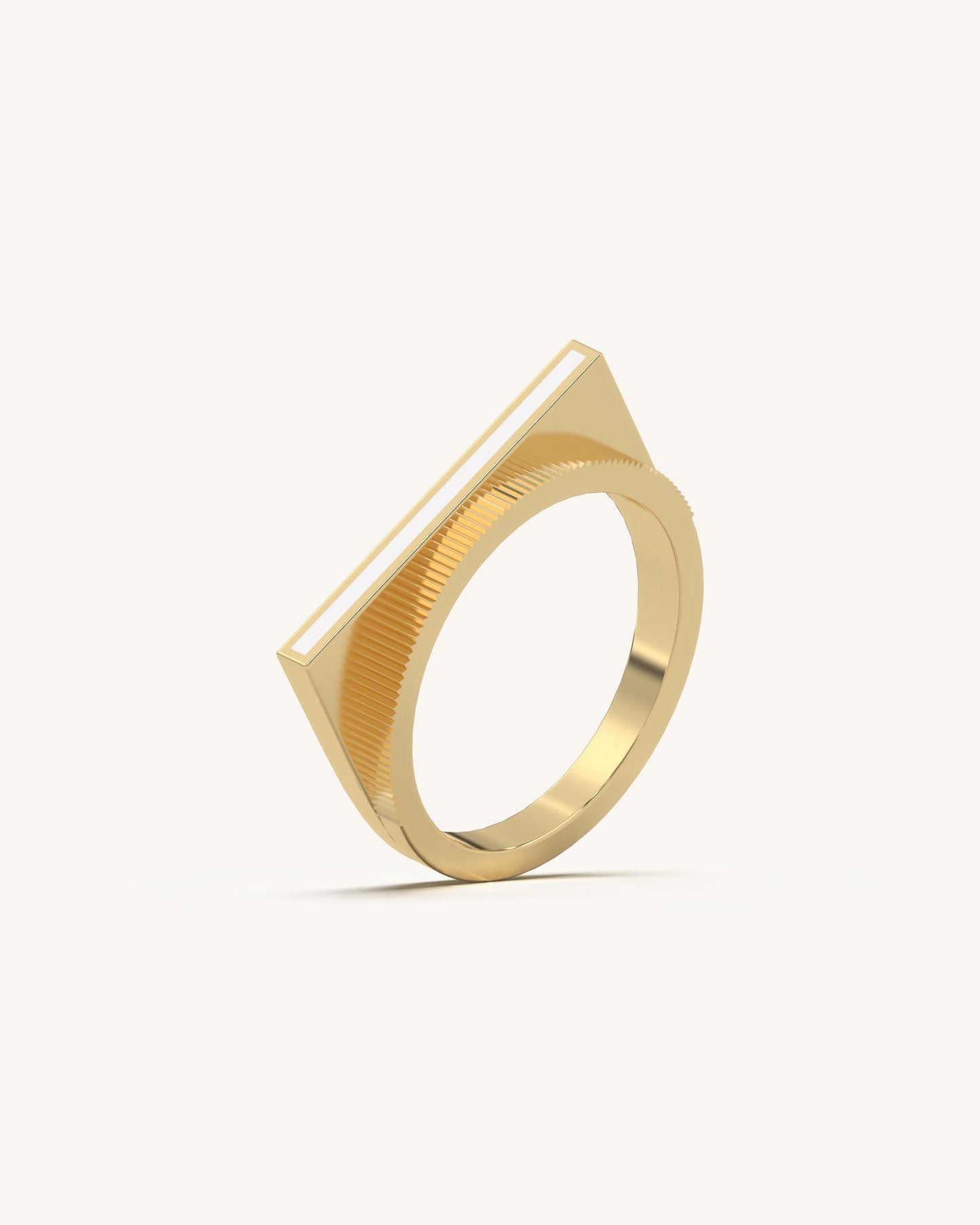 White Enamel Ring