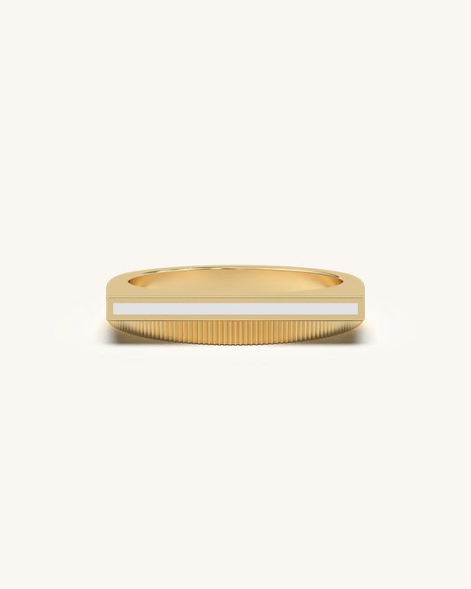 White Enamel Ring