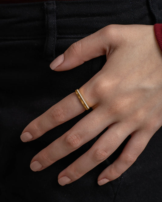 White Enamel Ring