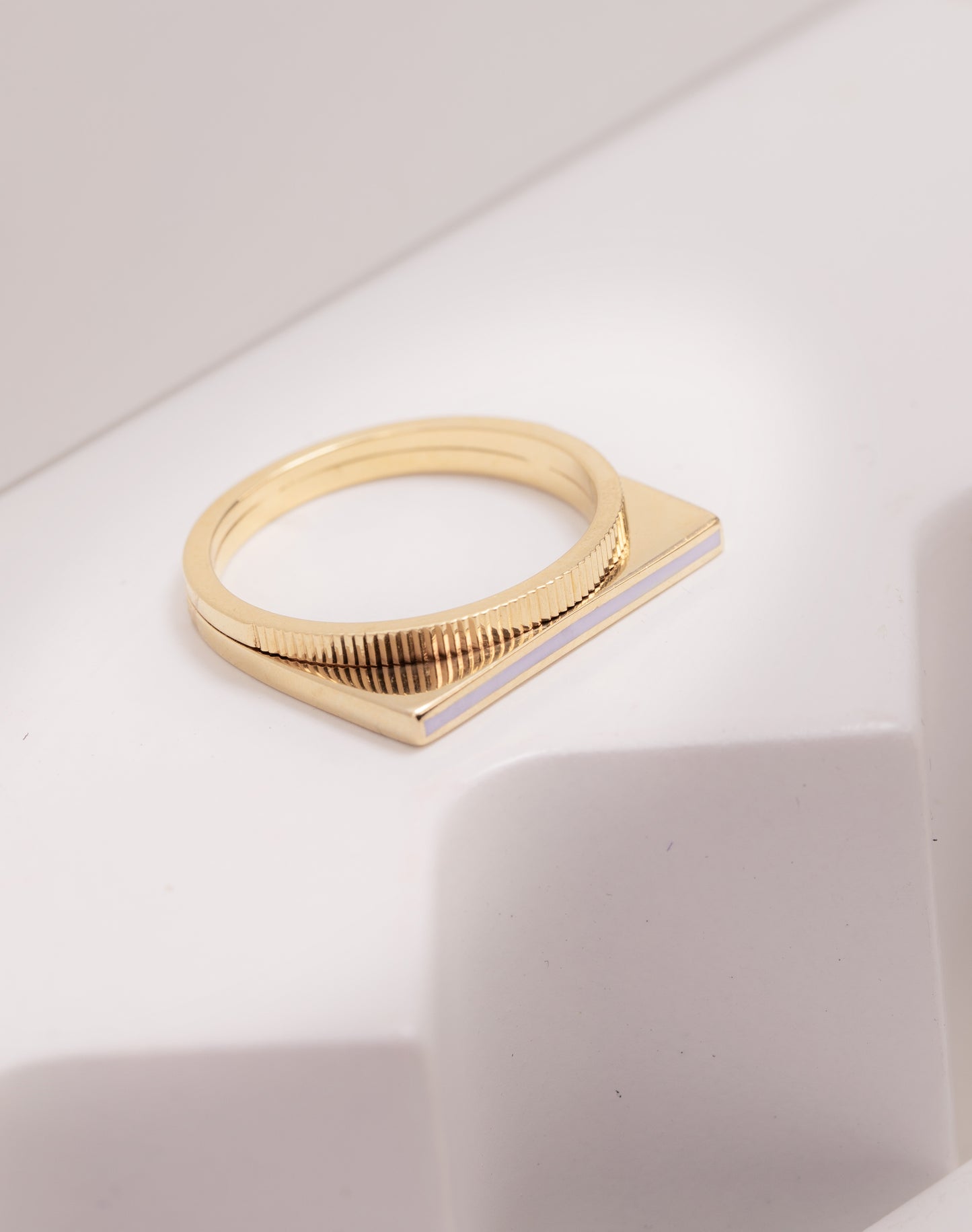White Enamel Ring
