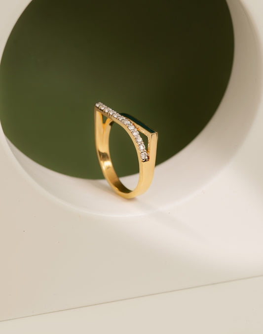 Diamond Wave Ring