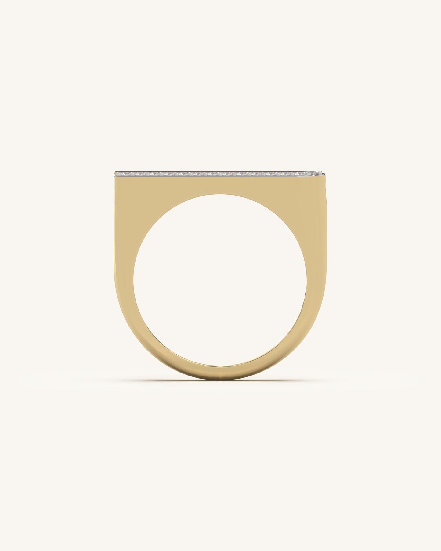 Curve Edge Diamond Ring
