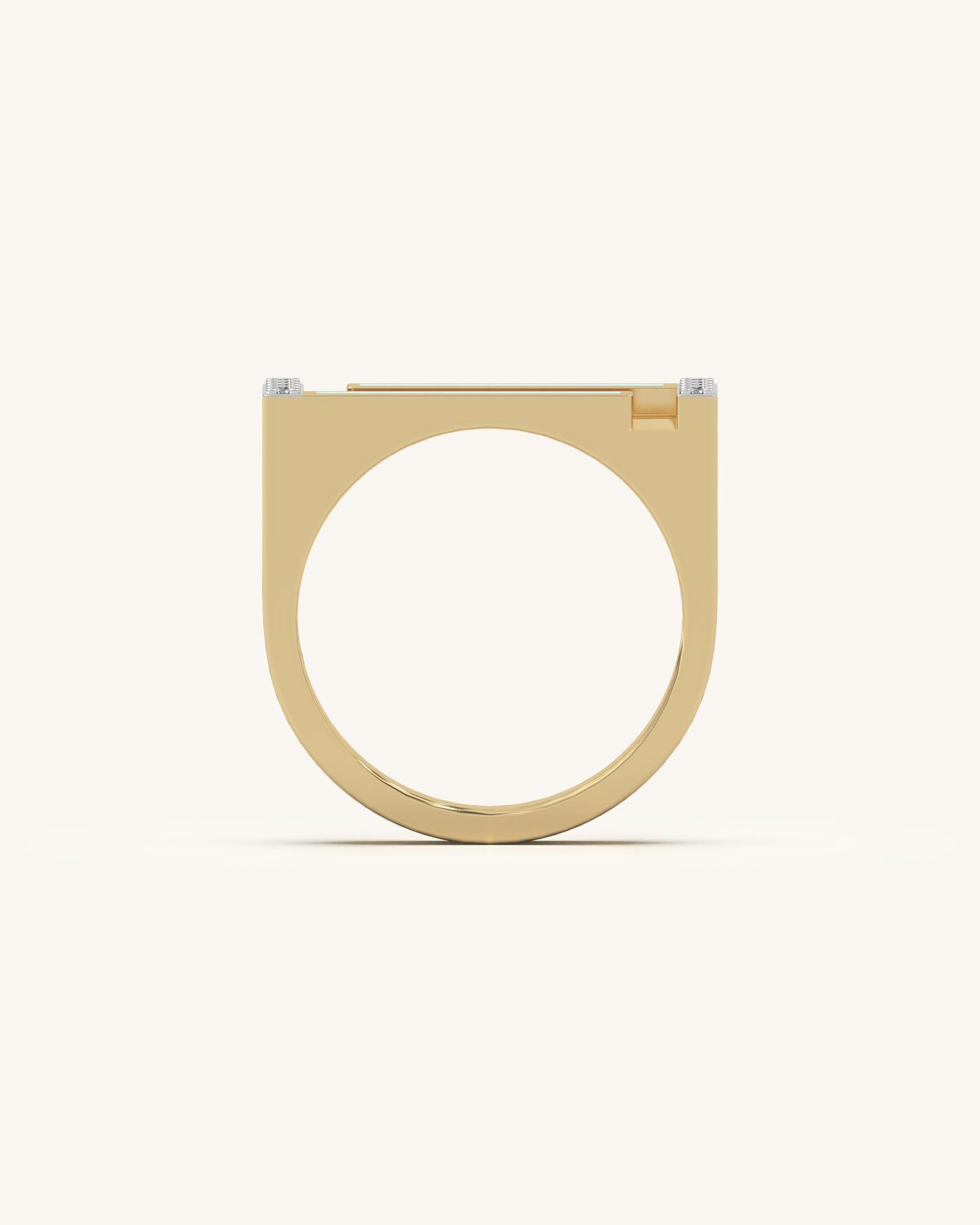 Double Bar Diamond Ring