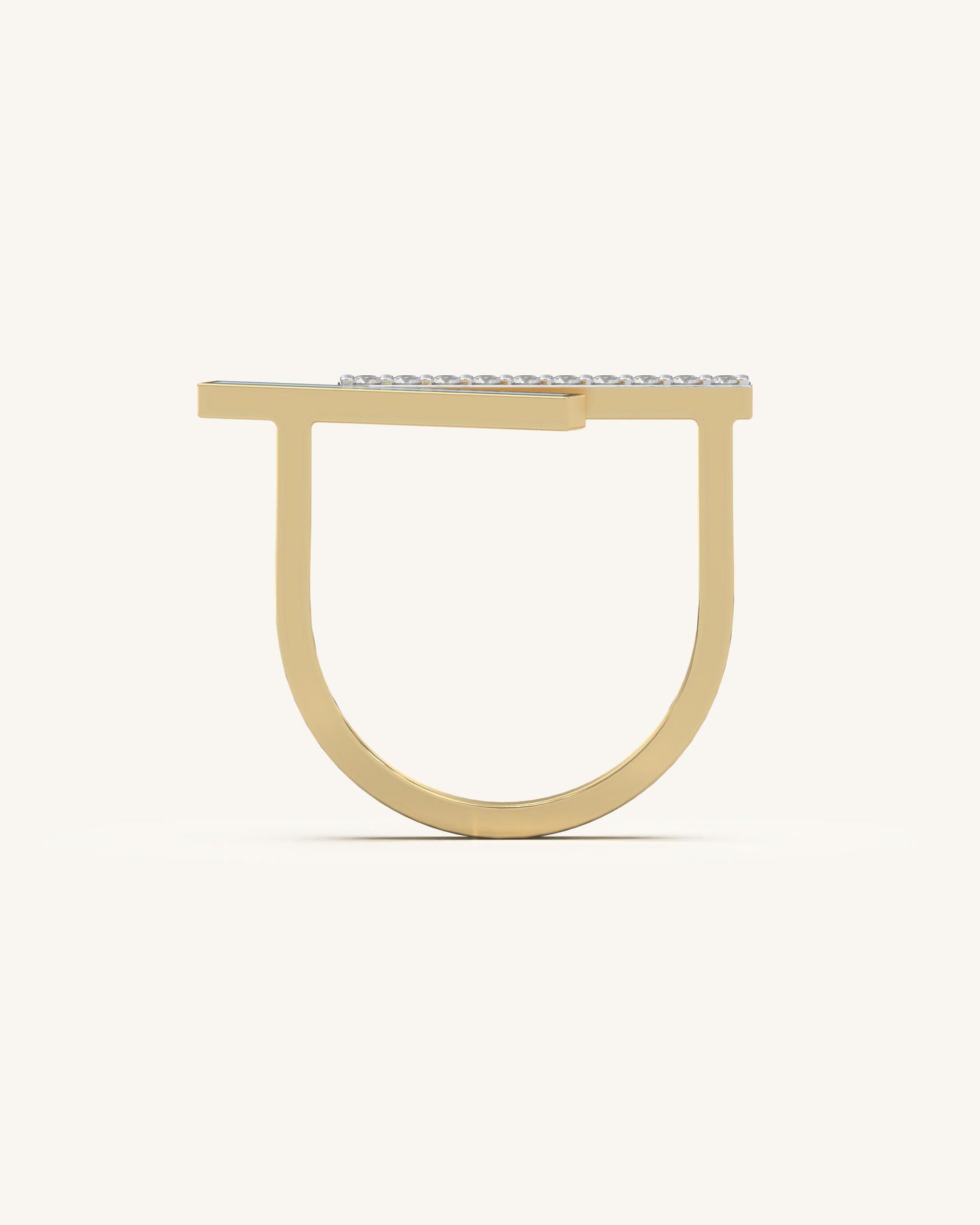 Tilted Enamel Ring