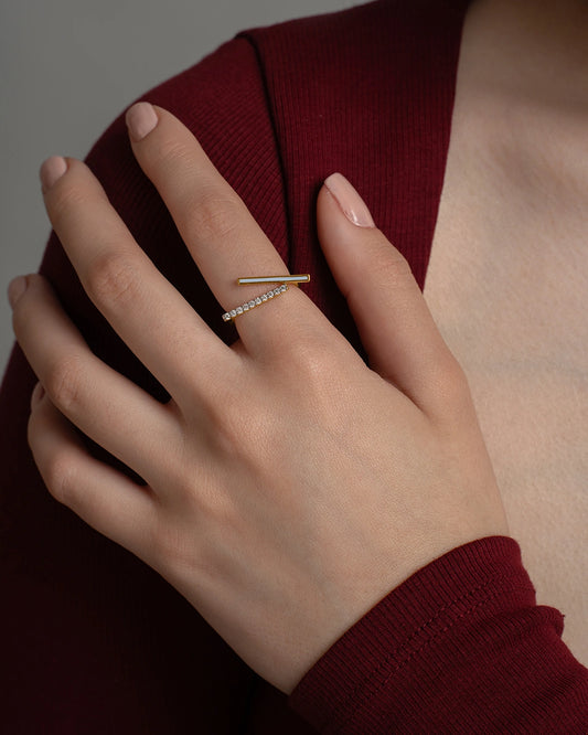 Tilted Enamel Ring